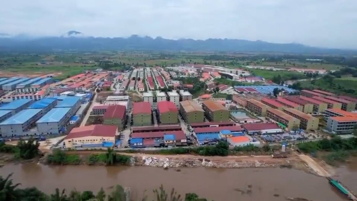 March 6, 2025, Mae Sot, Thailand: View of the scam centers in Shwe Kokko, Myanmar as seen from the Thai side of the border in Mae Sot, Thailand on March 6, 2025. In the last few weeks, the Thai author ...