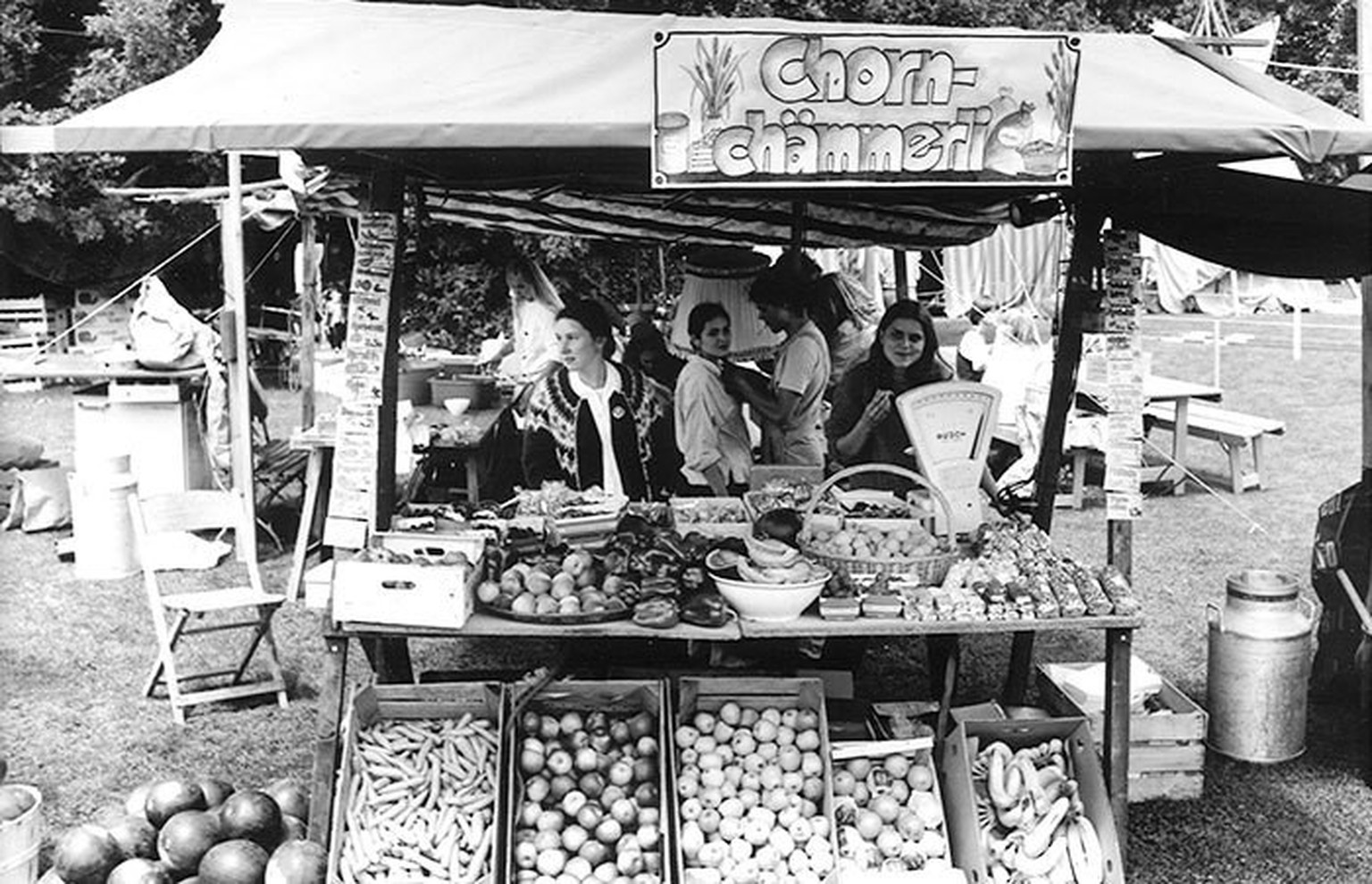 Essensstand am Gurten Festival 1981