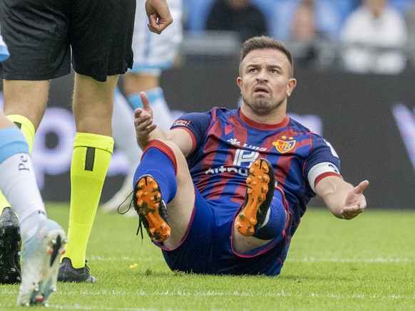 Xherdan Shaqiri von Basel beim Super League Meisterschaftsspiel zwischen dem FC Basel und dem FC Luzern vom Sonntag, 28. September 2025 in Luzern. (KEYSTONE/Urs Flueeler)