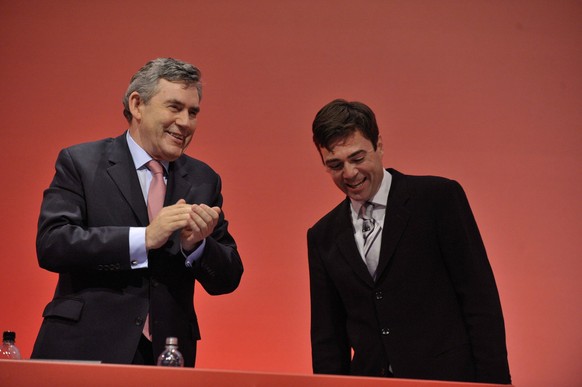 Labour Conf Day 4 The Rt Hon Gordon Brown MP and The Rt Hon Andy Burnham MP, Secretary of State for Health seen at the Labour Party Conference in Brighton., Credit:Gary Lee / Avalon United Kingdom PUB ...