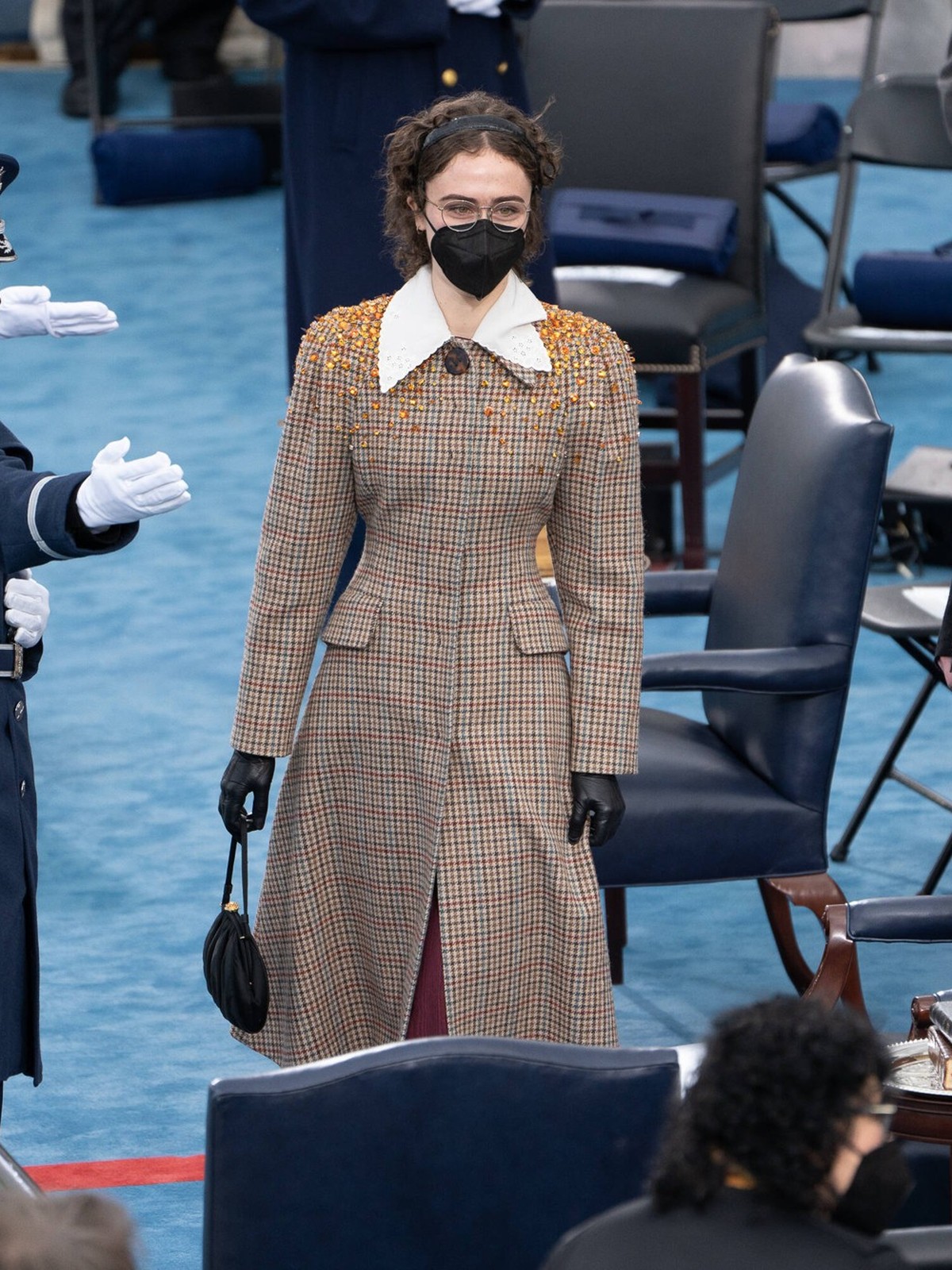 January 20, 2021, Washington, District of Columbia, USA: The children of First Gentleman Doug Emhoff, Cole Emhoff and Ella Emhoff, arrive onto the inaugural dias on January 20, 2021 as Joe Biden is in ...