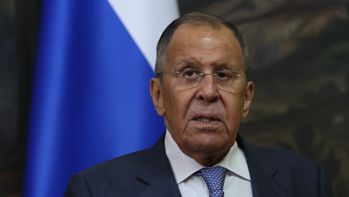 epa13190454 Russian Foreign Minister Sergey Lavrov attends a press conference with Archbishop Paul Richard Gallagher, Vatican envoy and Secretary for Relations with States and International Organisati ...