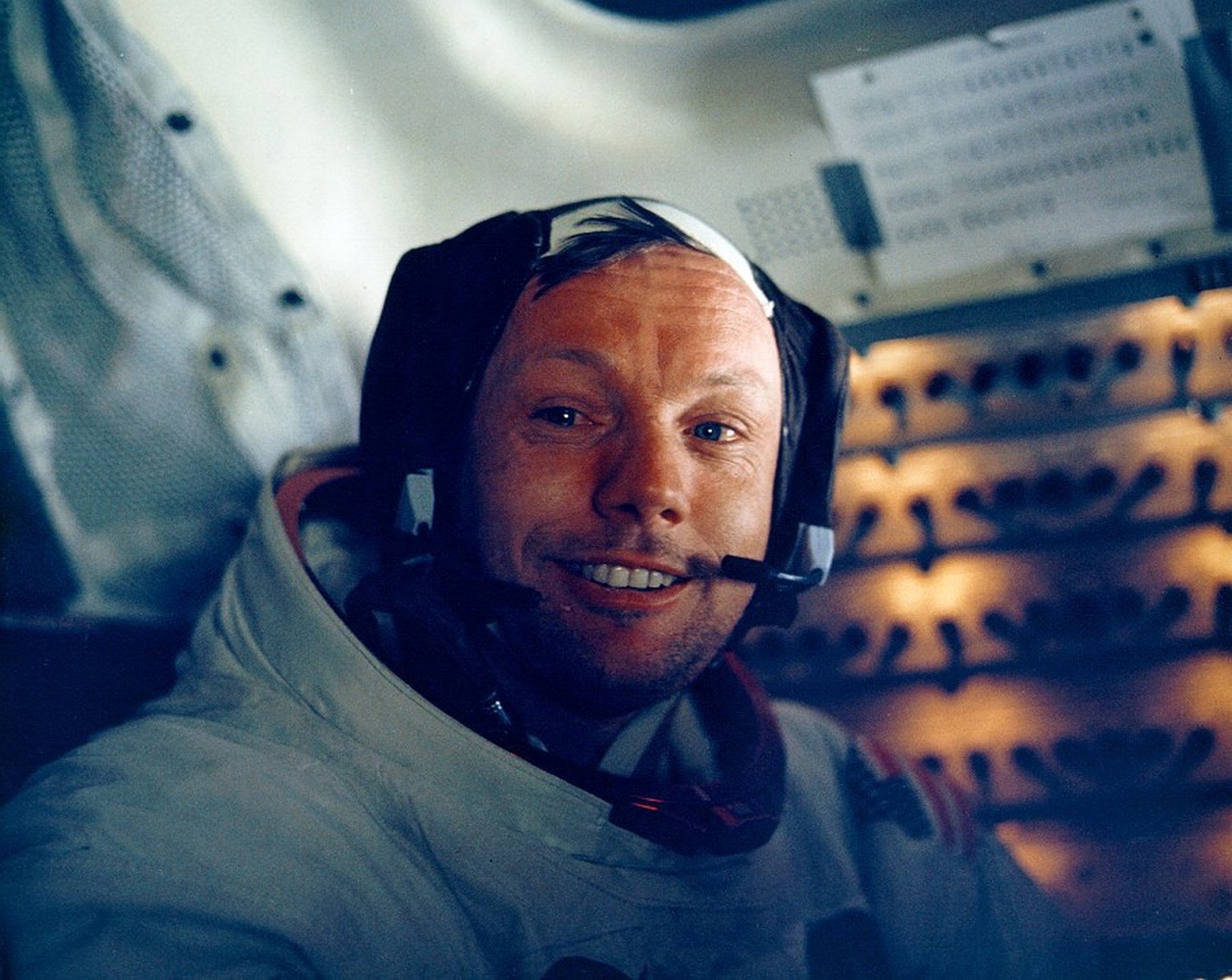 30Th Anniversary Of Apollo 11 Landing On The Moon (19 Of 20): Astronaut Neil Armstrong Inside The Lunar Module. Man's First Landing On The Moon Occurred At 4: 17 P.M. On July 20, 1969 As Lunar Mo ...
