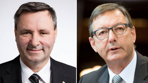 Werner Salzmann, SVP, und Josef Dittli, FDP (von links)