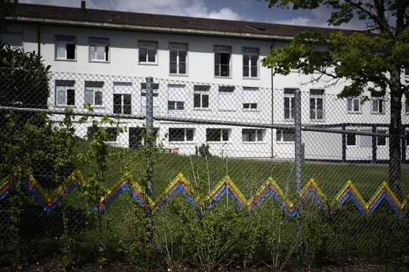 Le centre federal pour requerants d?asile de Boudry est photographie lors de la visite de la Conseillere federale Elisabeth Baume-Schneider, cheffe du Departement federal de justice et police DFJP, da ...