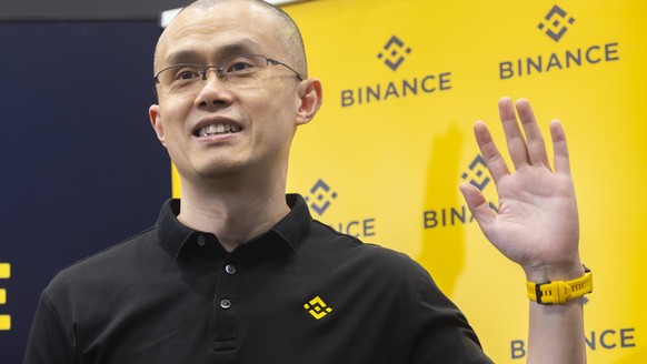 Paris, France June 16, 2022 - VivaTech exhibition for start-ups and technology - Zhao Changpeng, founder and chief executive officer of Binance ILLUSTRATION, GENERIQUE, AMBIANCE, LOGO, STANDS, SALON,  ...