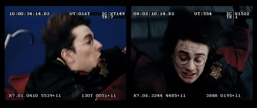 Stunt double David Holmes and Daniel Radcliffe for Harry Potter https://www.youtube.com/watch?v=1tWi5BiXqCE