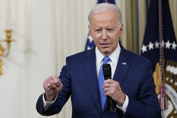 President Joe Biden speaks in the State Dining Room of the White House in Washington, Wednesday, Nov. 9, 2022. (AP Photo/Susan Walsh)
Joe Biden