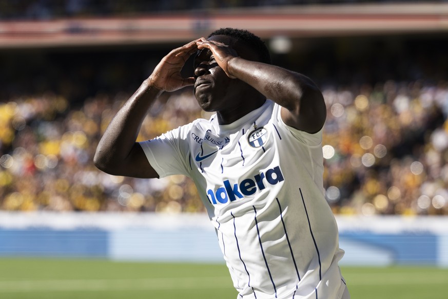 Zuerichs Wilfried Gnonto, im Super League Spiel zwischen dem BSC Young Boys Bern und dem FC Zuerich, am Samstag 16. Juli 2022 im Stadion Wankdorf in Bern. (KEYSTONE/Peter Klaunzer)