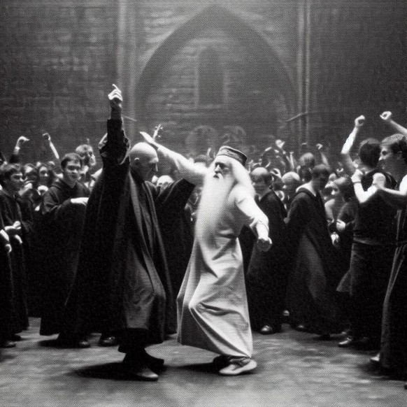 Harry Potter und Hogwarts machen Party dank KI und Künstler Ed Haas