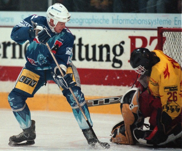 Sogar dieses Bild ist wesentlich jünger als diese Geschichte: Martin Gerber 1997 gegen GC im Langnau-Tor. &nbsp;