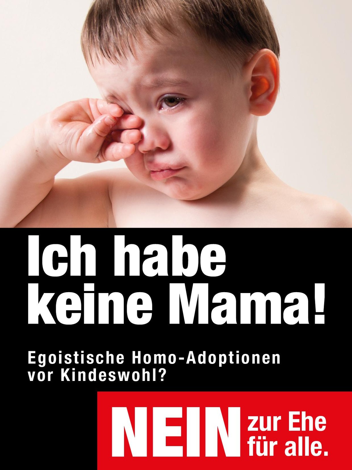 Ehe für alle Nein Plakat – Abstimmung am 26. September 2021
