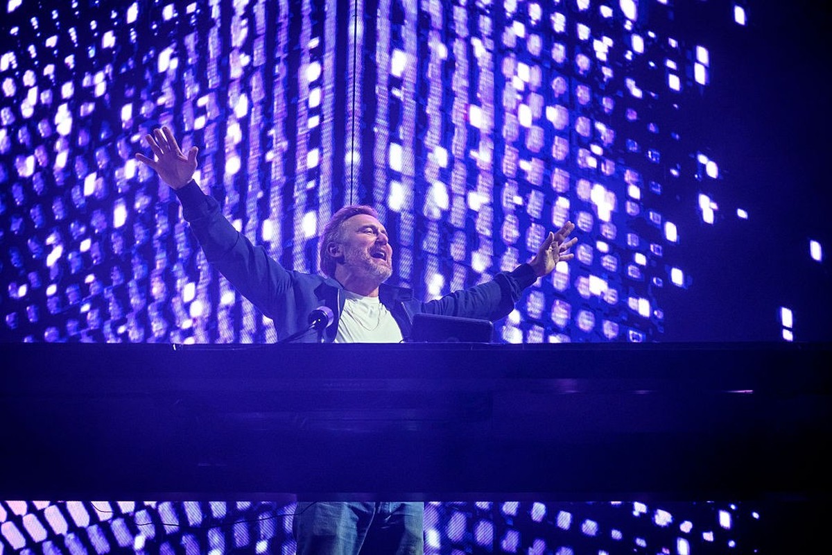 PARIS, FRANCE - JULY 19: French DJ David Guetta performs live on stage during the 5th Lollapalooza Paris Festival on July 19, 2025 in Paris, France. (Photo by Kristy Sparow/Getty Images)
