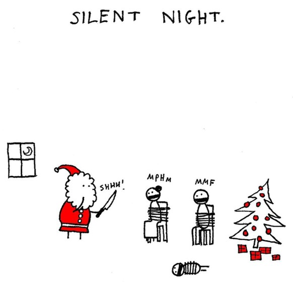 isländische Karikaturist Hugleikur Dagsson Weihnachts Comics