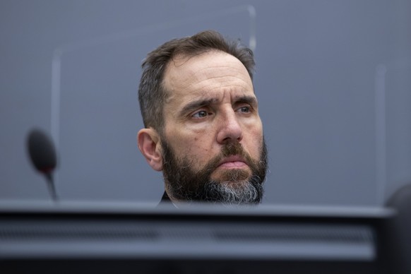 CORRECT BY RULE TO PETER DEJONG, INSTEAD OF ROBIN VAN LONKHUIJSEN - FILE - Prosecutor Jack Smith awaits the start of the hearing of Kadri Veseli's first appearance at the Kosovo Specia ...