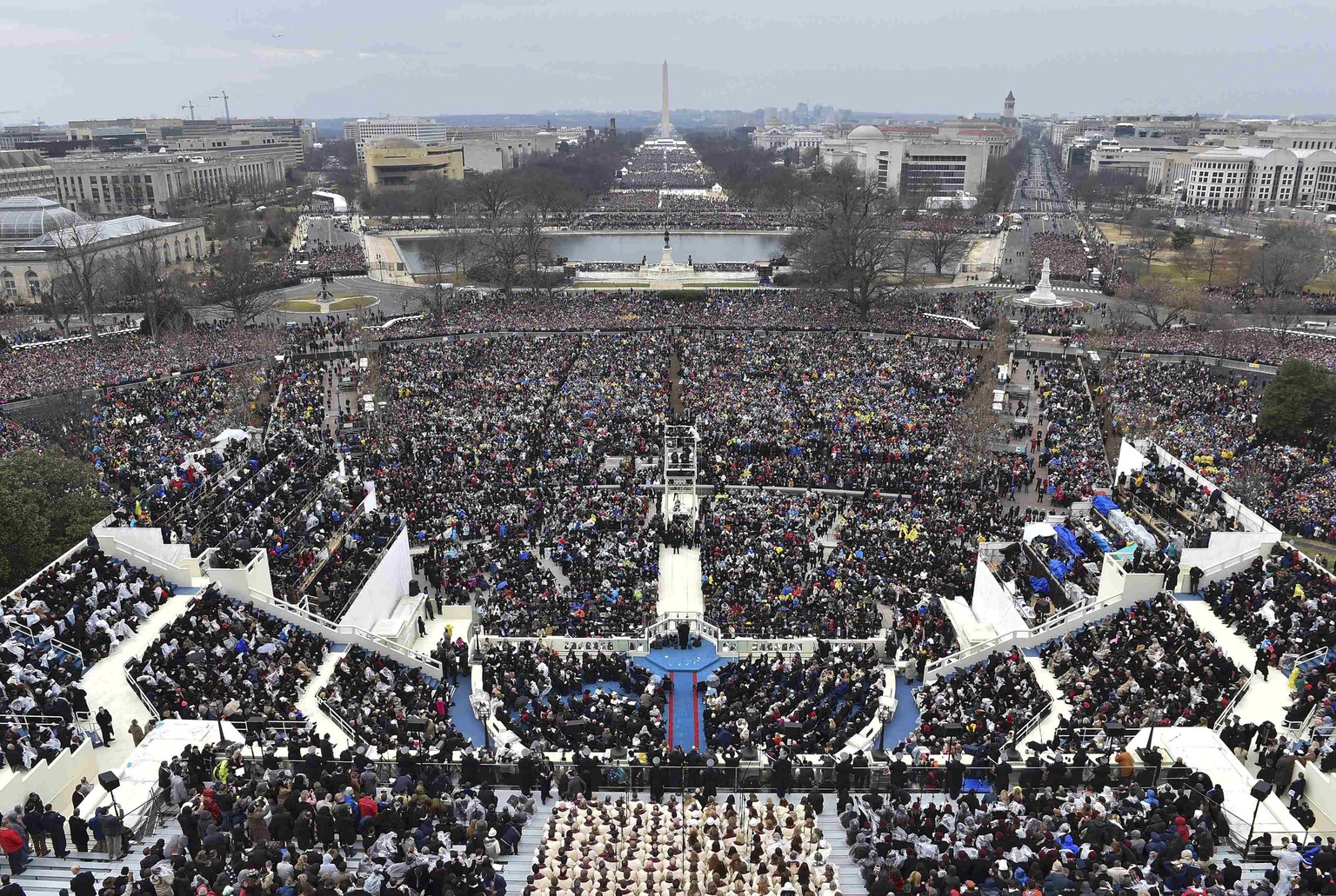 Trumps Antrittsrede vor dem Capitol in Washington D.C. im vergangenen Januar.