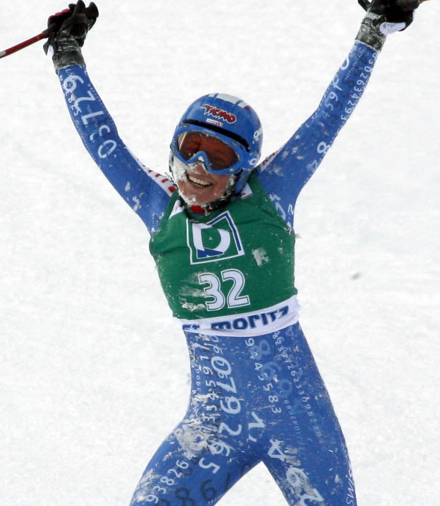 02.02.2008: In ihrer ersten Abfahrt stürzt Lara Gut mit dem Sieg vor Augen – und wird Dritte