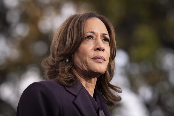 FILE - Democratic presidential nominee Vice President Kamala Harris speaks in Washington, Nov. 6, 2024. (AP Photo/Jacquelyn Martin, File)
Kamala Harris