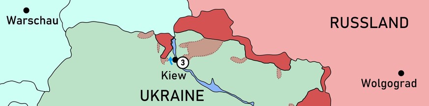 30 Kilometer südöstlich des Kiewer Regierungsviertels befindet sich der Flughafen von Boryspil.