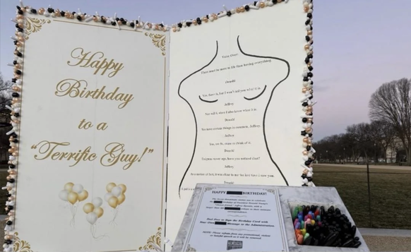 epstein Birthday Crad "The secret handshake"