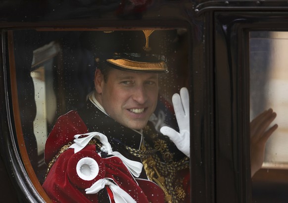 Prince William departs from the Coronation of King Charles III and Queen Camilla in London, Saturday, May 6, 2023. (Richard Heathcote, Pool via AP)