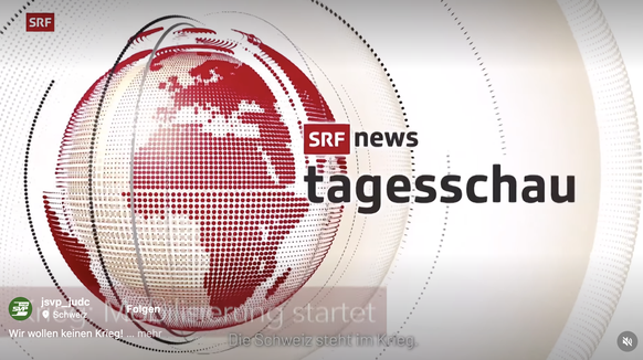 Die JSVP verwendet das SRF-Logo in ihrem Beitrag.
