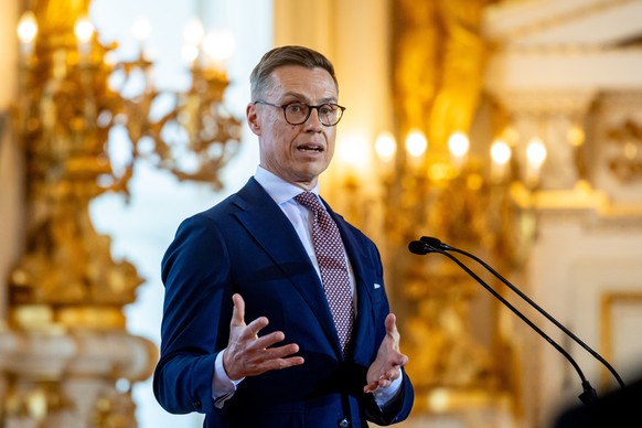 epa12934230 Finland's President Alexander Stubb delivers a speech at the 'Europe as a Task' conference at Prague Castle in Prague, Czech Republic, 05 May 2026. EPA/MARTIN DIVISEK
