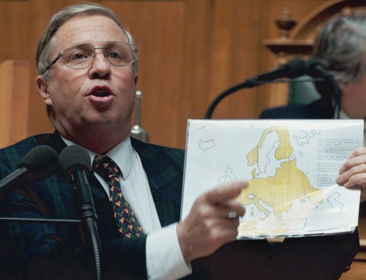 1997 hielt Blocher im Nationalrat eine Geschichtslektion während der Debatte über nachrichtenlose Vermögen und die Solidaritätsstiftung.