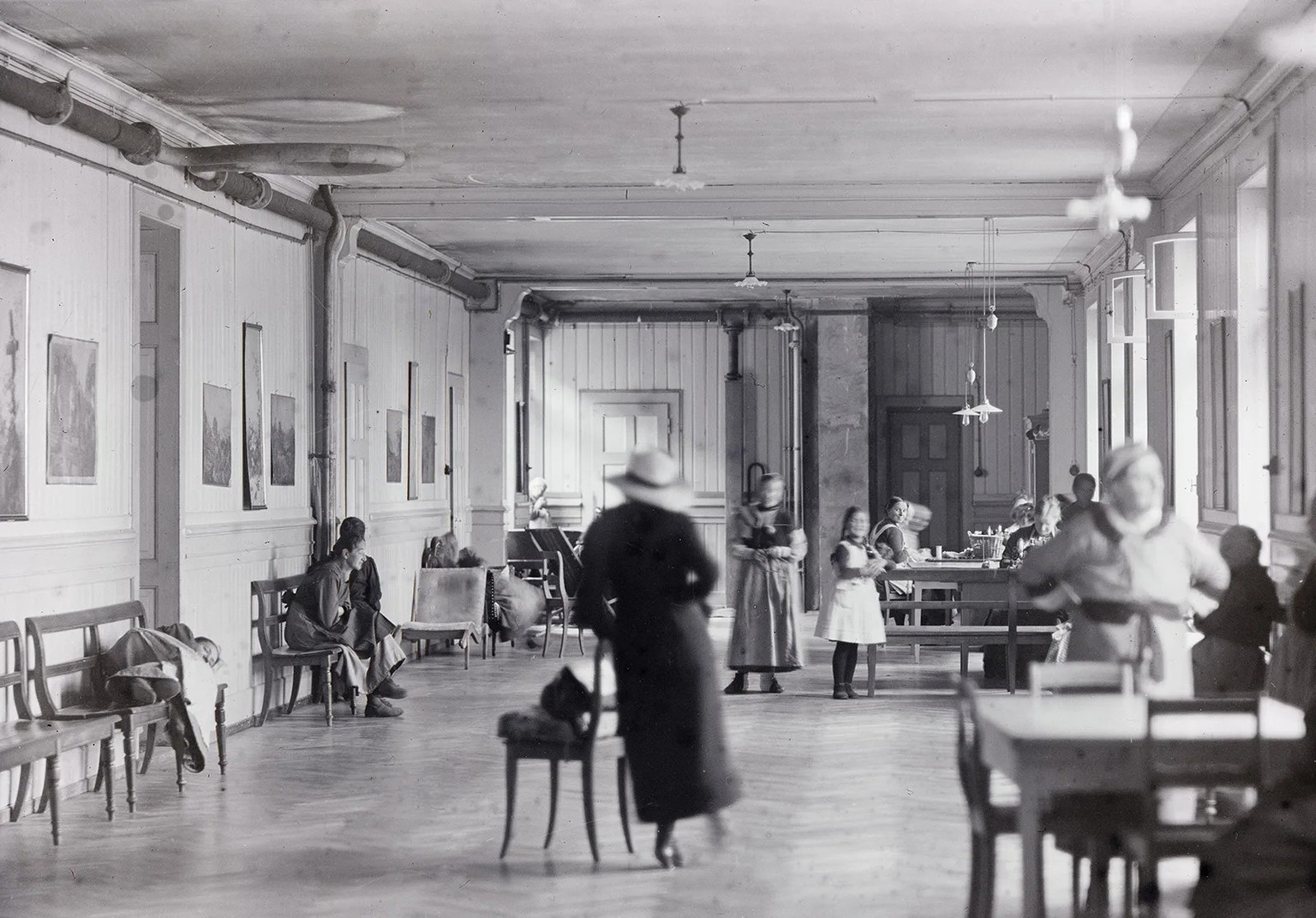 Aufenthaltsraum in der in Waldau bei Bern, Datum unbekannt.