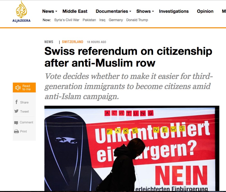 «Schweizer Bärendienst»: Das sagt die internationale Presse zur Abstimmung
