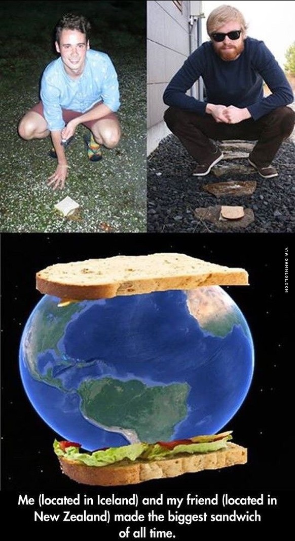 Also eigentlich ist es ein Welt-Sandwich.