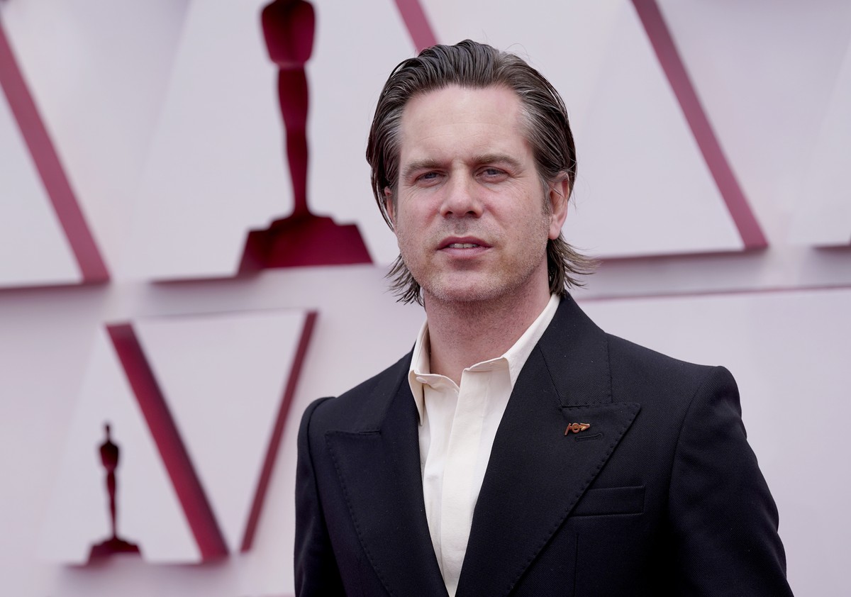epa09159881 Mikkel E. G. Nielsen arrives for the 93rd annual Academy Awards ceremony at Union Station in Los Angeles, California, USA, 25 April 2021. The Oscars are presented for outstanding individua ...