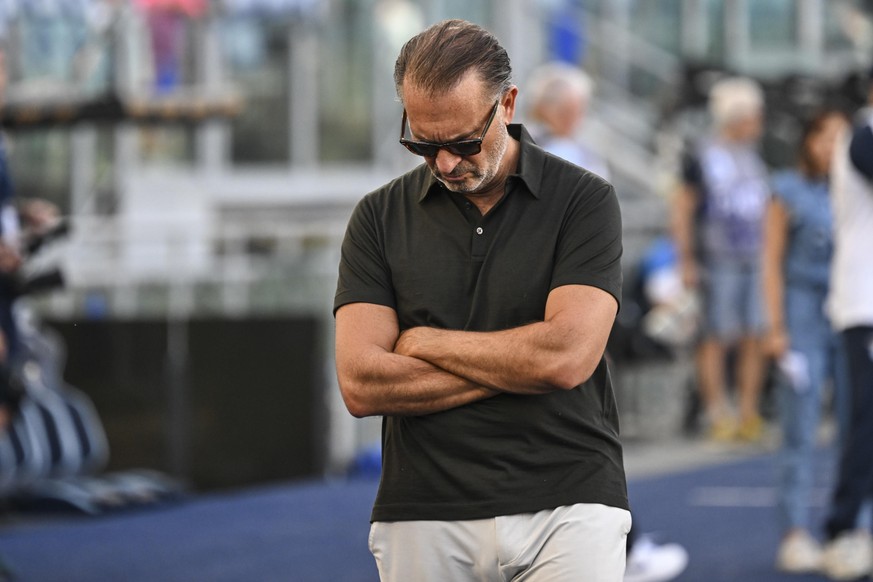 epa13234820 AC Milan owner Gerry Cardinale during the Italian Serie A soccer match between SS Lazio and AC Milan at the Olimpico stadium in Rome, Italy, 12 September 2026. EPA/RICCARDO ANTIMIANI