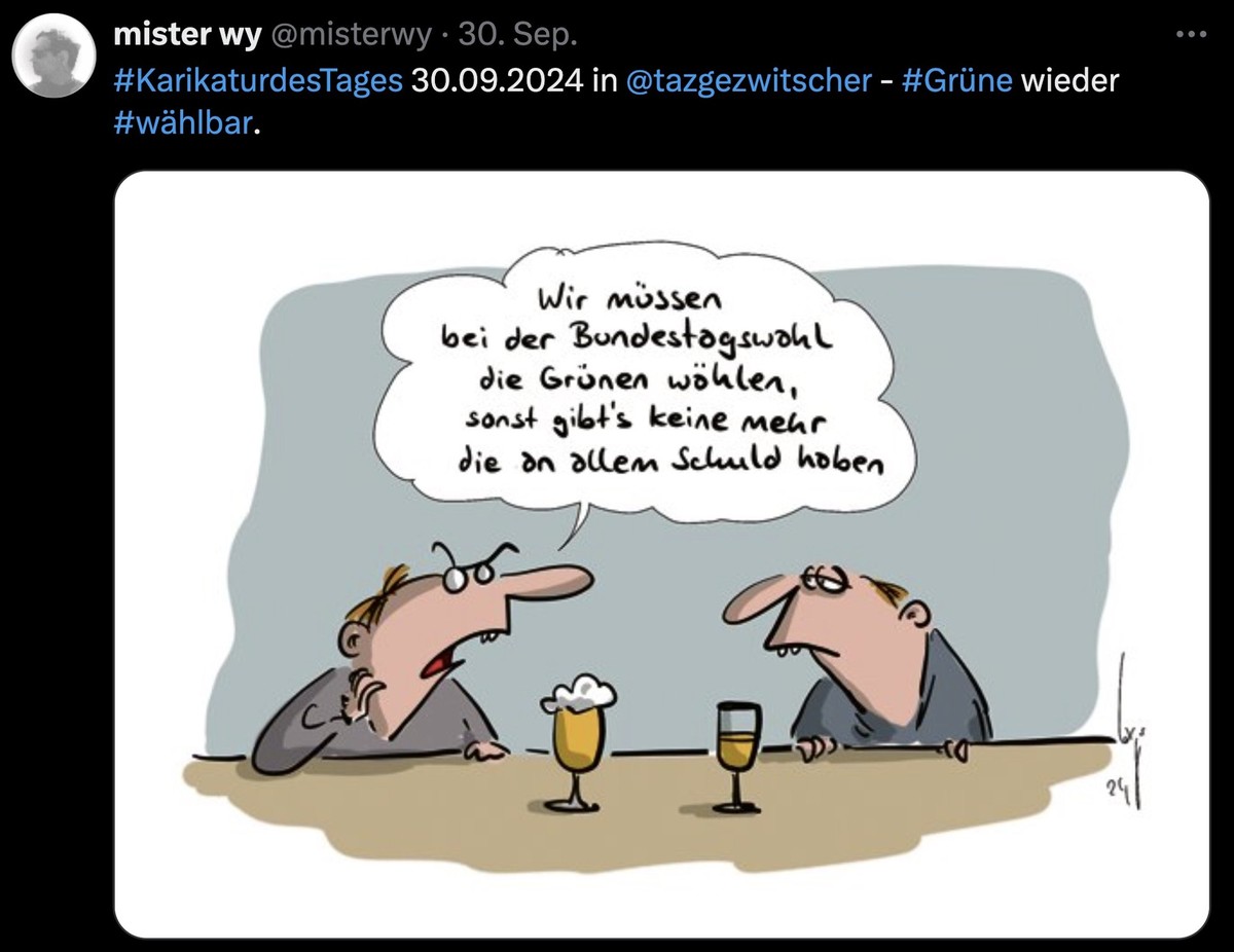 Grüne als Sündenbock (für alles)