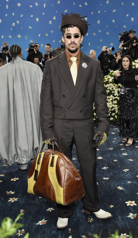 Bad Bunny attends The Metropolitan Museum of Art&#039;s Costume Institute benefit gala celebrating the opening of the &quot;Superfine: Tailoring Black Style&quot; exhibition on Monday, May 5, 2025, in ...