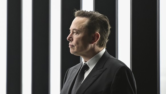 FILE - Elon Musk, Tesla CEO, attends the opening of the Tesla factory Berlin Brandenburg in Gruenheide, Germany, March 22, 2022. Tesla CEO Elon Musk has proposed a peace plan for Ukraine that would in ...