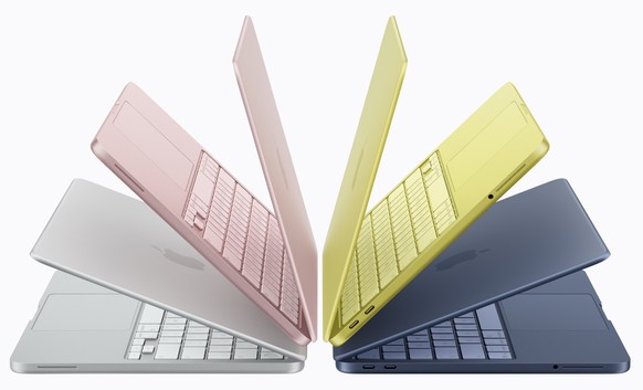 Das MacBook Neo (2026) kommt in vier Farben.