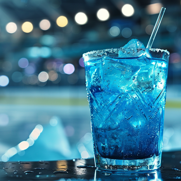 Eishockey Frozen Puck Drink midjourney KI-generiert