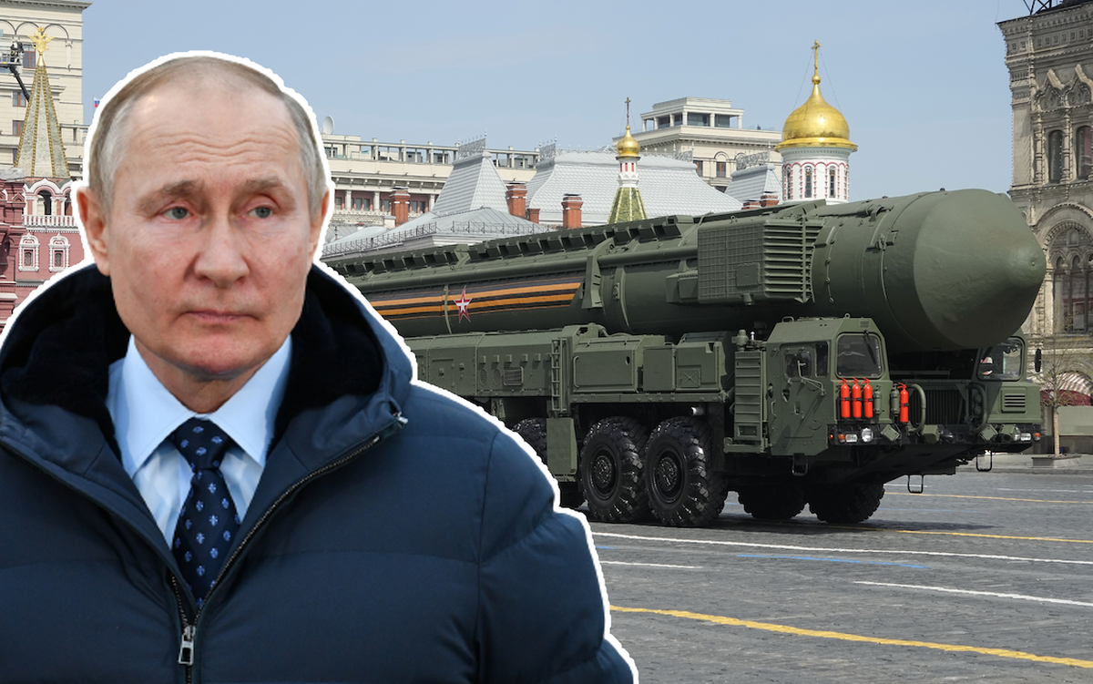 Poutine - un défilé nucléaire russe à Moscou