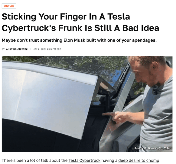 https://www.jalopnik.com/guy-closes-cybertruck-frunk-on-finger-and-it-goes-about-1851452764/