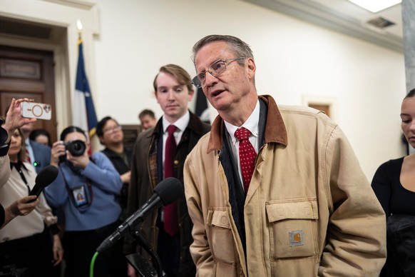 House Oversight Committee member Rep. Tim Burchett, R-Tenn., comments to reporters after former President Bill Clinton and his wife, former Secretary of State Hillary Clinton, refused to appear for a  ...