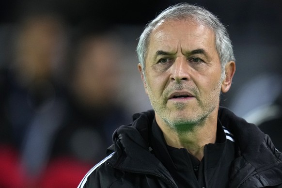 Al Ahly head coach Marcel Koller looks on before the FIFA Club World Cup semi final match between Al Ahly and Real Madrid at Prince Moulay Abdellah stadium in Rabat, Morocco, Wednesday, Feb. 8, 2023.  ...