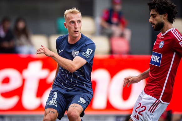 Silkeborg, Denmark. 10th, August 2025. Tobias Salquist 3 of FC Nordsjaelland seen during the 3F Superliga match between Silkeborg IF and FC Nordsjaelland at Jysk Park in Silkeborg. Denmark, Silkeborg  ...