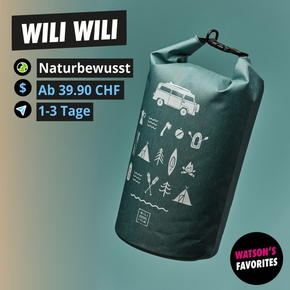 Der schöne Drybag von Wili Wili tree gibt es in verschiedenen Farben