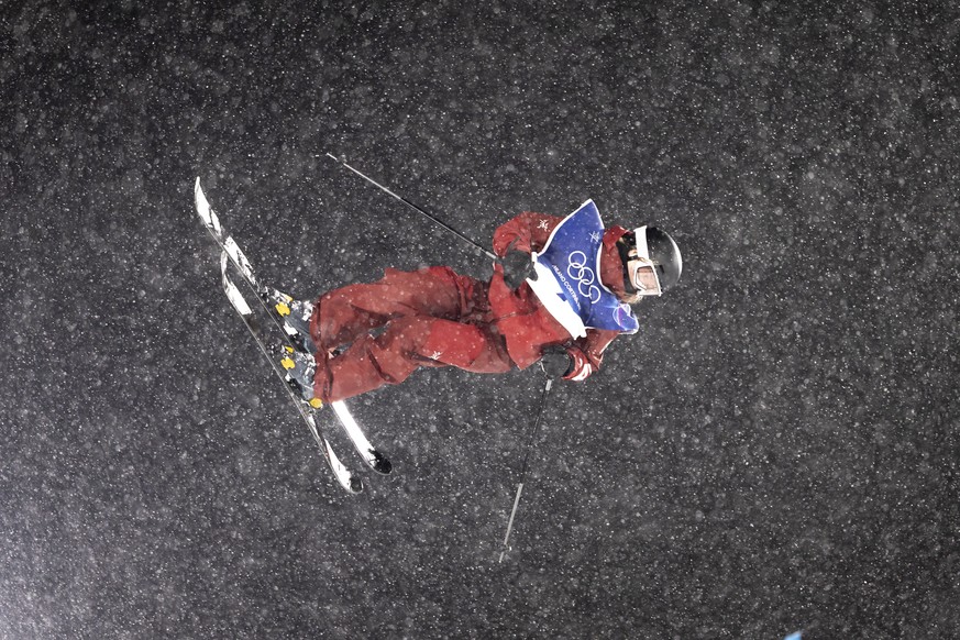 Canada's Megan Oldham competes during the women's Freestyle Skiing Freeski slopestyle final at the 2026 Olympic Winter Games in Livigno, Italy, on Monday, February 16, 2026. (KEYSTONE/Peter  ...