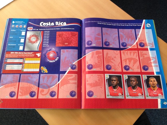 Unser Redaktions-Panini-Heft ist noch fast leer. Aber diesen Joel Campbell, den haben wir grad doppelt eingeklebt.