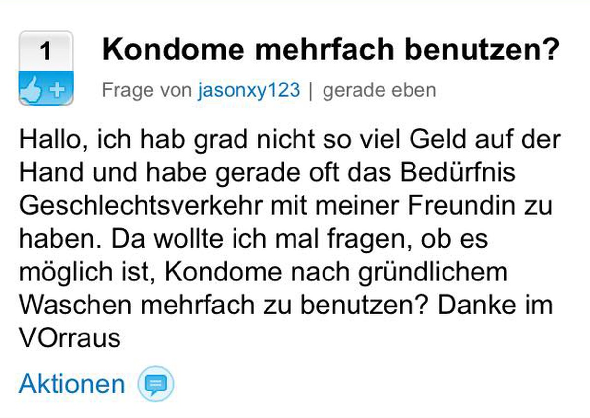 Gefragt von jasonxy123 auf der Ratgeber-Community-Seite «Gute Fragen». 