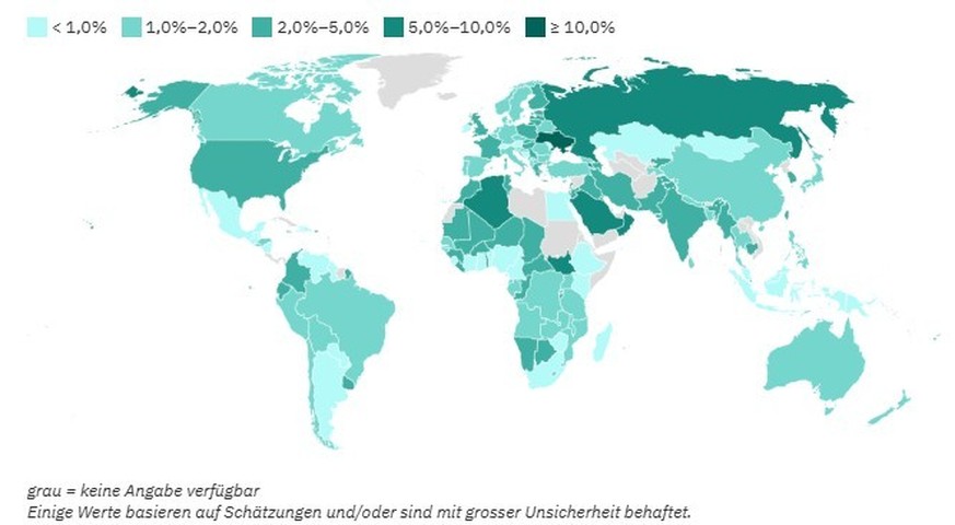 Anteil der Militärausgaben am BIP 2023
SIPRI
https://www.sipri.org/databases/milex