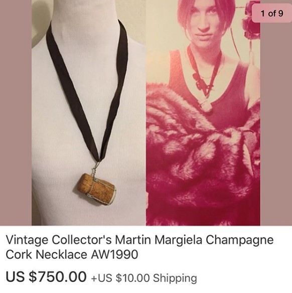 Martin-Margiela-Champagner-Korken-Halskette, Sammlerstück.