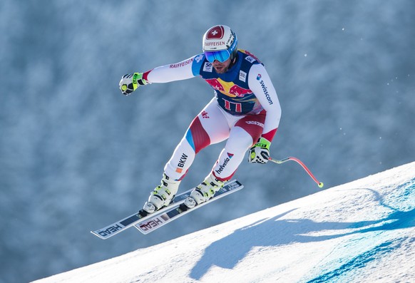 Beat Feuz (SUI) waehrend dem 1. Training der Herren am Mittwoch, 18. Januar 2017, auf der Streif in Kitzbuehel. (KEYSTONE/APA/EXPA/Johann Groder)